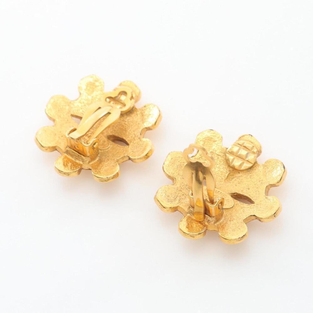 CHANEL Authentic Gold Logo Earrings - Picture 2 of 5